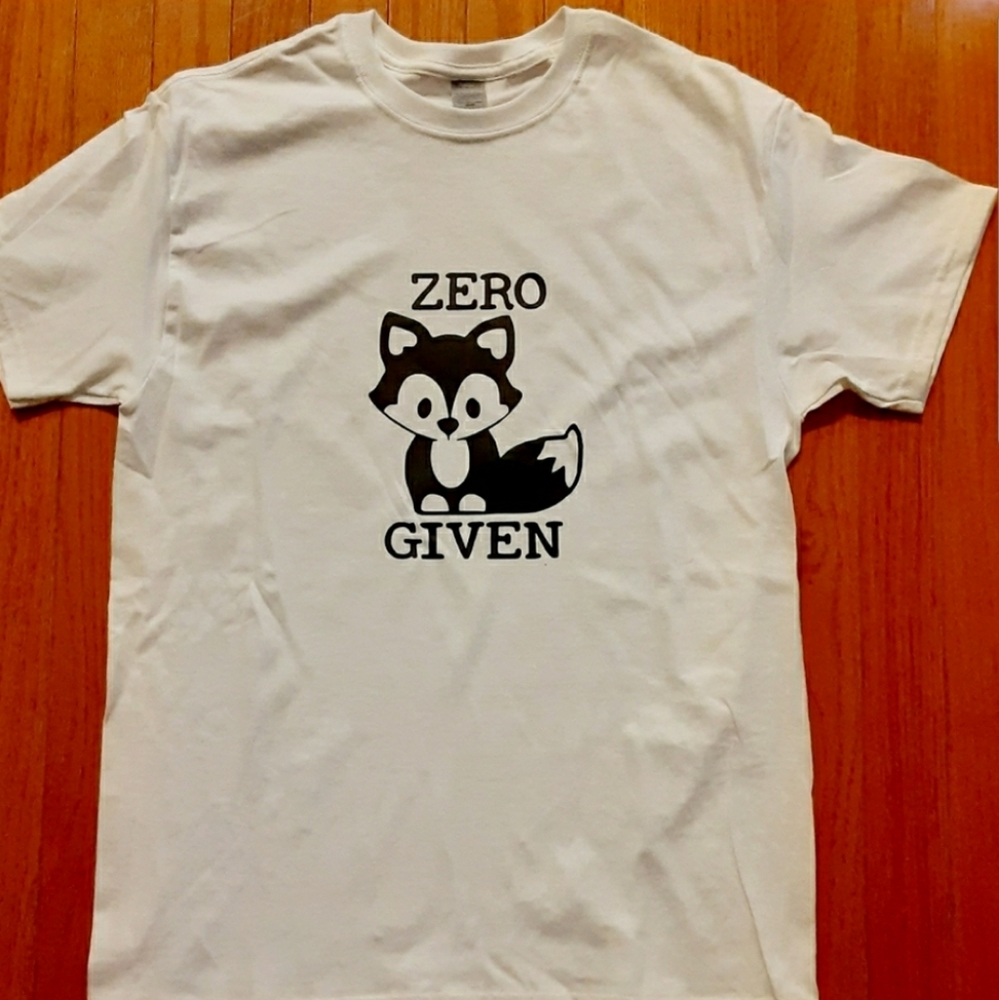 BRAND NEW "ZERO 🦊GIVEN" TEE.